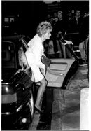 Princess Diana walks out of car - Vintage Photograph