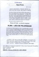 A sign with Princess Diana clears the entrance to Alma underpressure. - Vintage Photograph