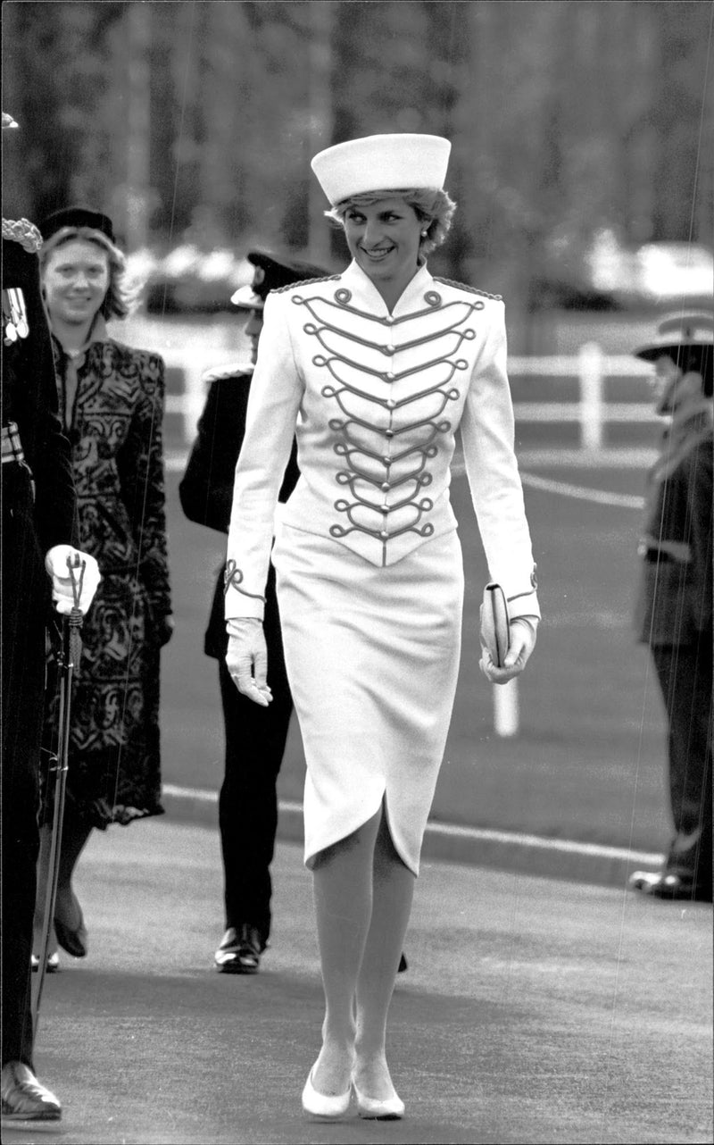 Princess Diana at parade at Sandhurst - Vintage Photograph
