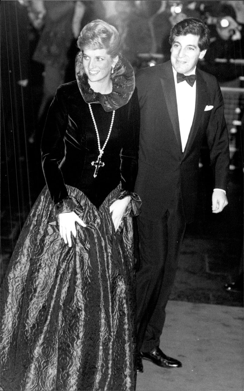 Princess Diana at charity gala - Vintage Photograph