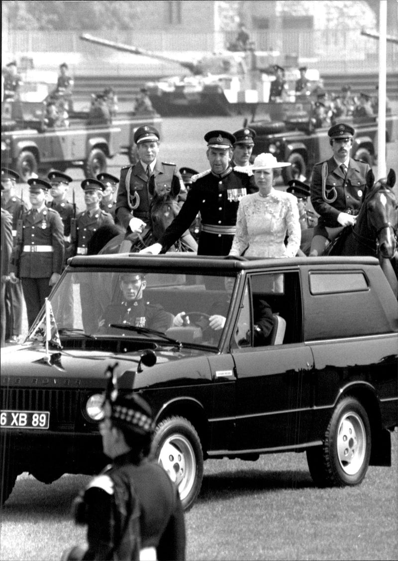 Princess Anne attending the birthday celebration of Queen Elizabeth II - Vintage Photograph