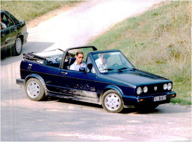 Paparazzi Picture of Prince Charles, taken in conjunction with a private bilutflykt. - Vintage Photograph