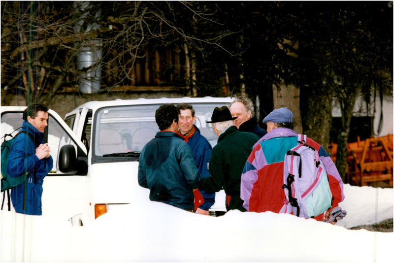 Prince Charles on skiing holiday in the Alps - Vintage Photograph