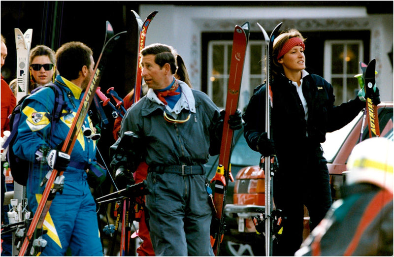 Prince Charles on skiing holiday in the Alps - Vintage Photograph