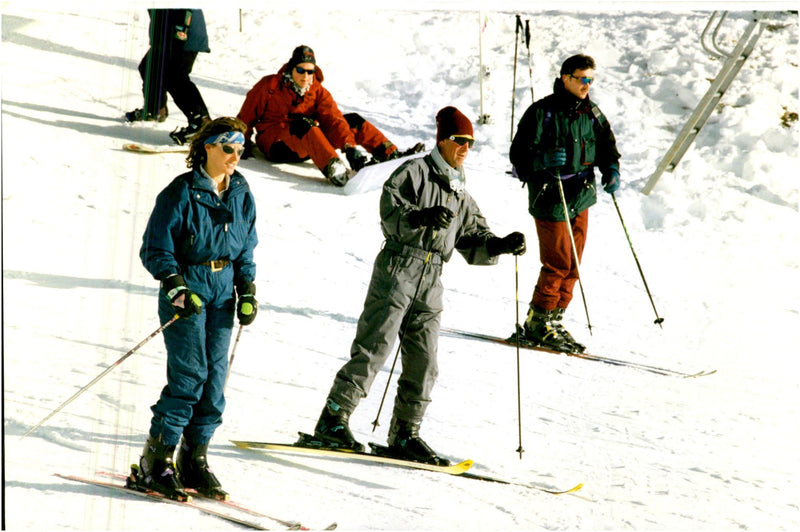 Prince Charles on skiing holiday in the Alps - Vintage Photograph