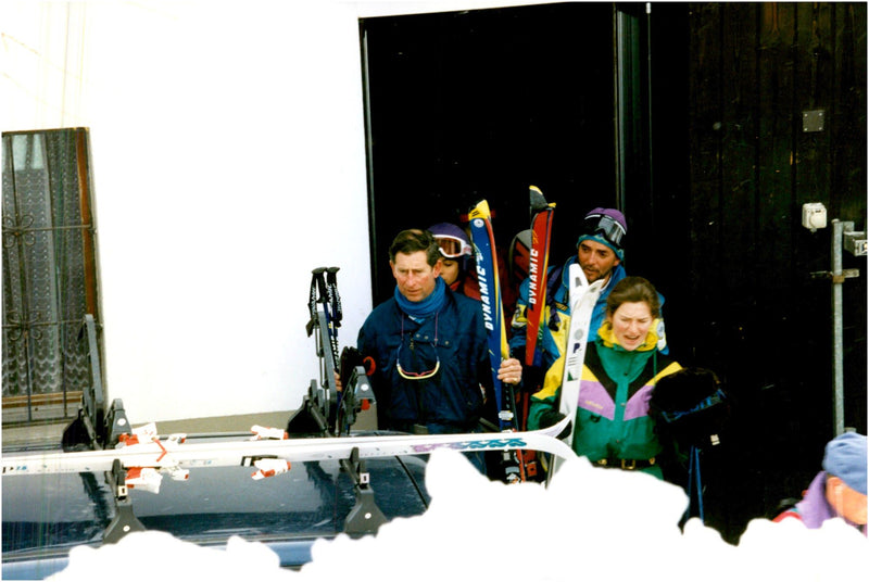 Prince Charles on skiing holiday in the Alps - Vintage Photograph