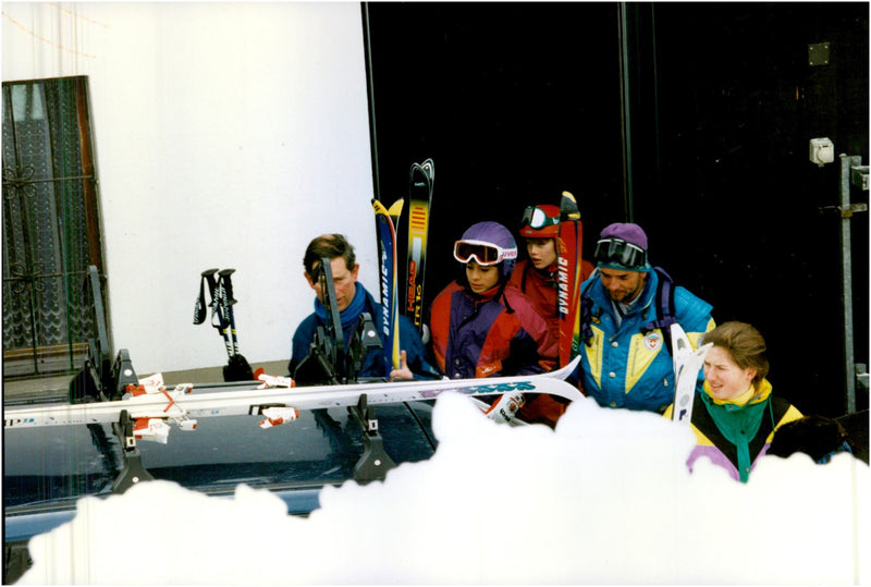 Prince Charles on skiing holiday in the Alps - Vintage Photograph