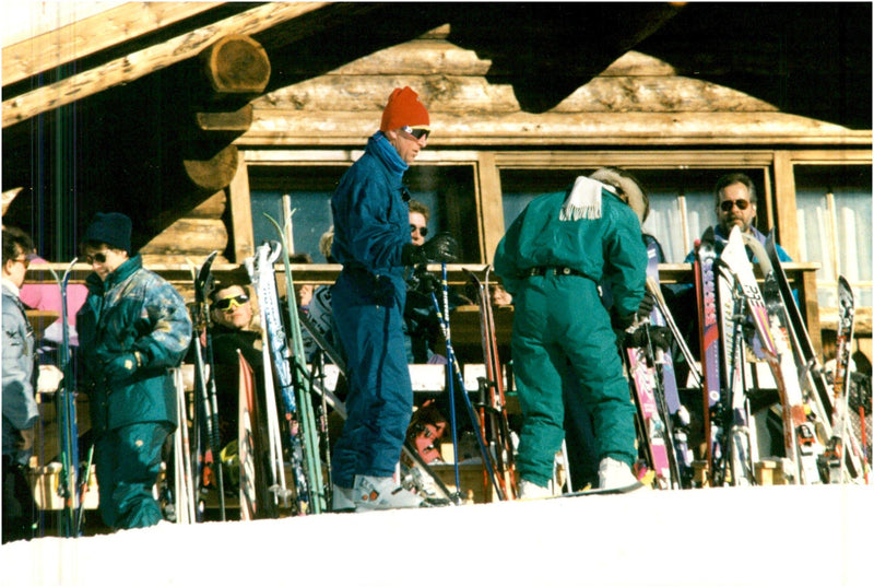 Prince Charles on skiing holiday in the Alps - Vintage Photograph