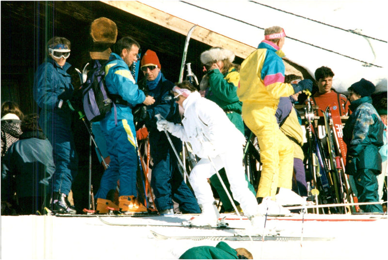 Prince Charles on skiing holiday in the Alps - Vintage Photograph