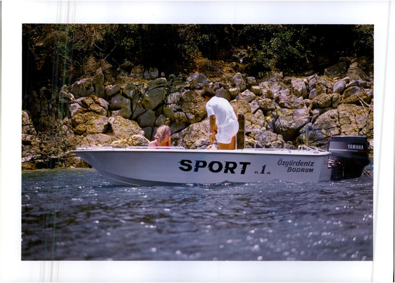 Prince Charles with Camilla on a secret holiday in Turkey - Vintage Photograph