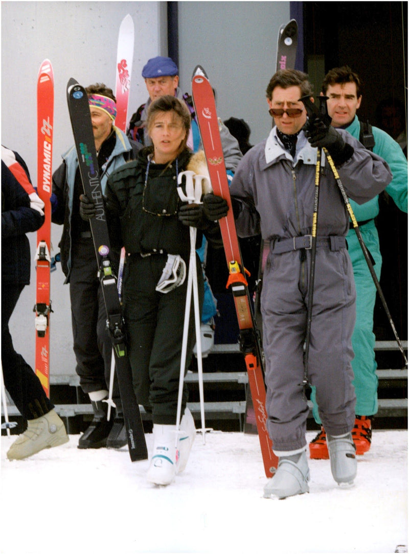 Prince Charles on a skiing holiday in Klosters - Vintage Photograph