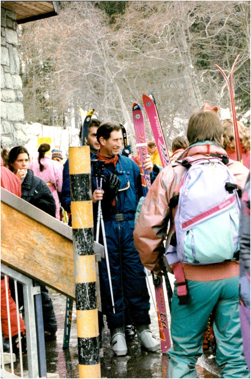 Prince Charles on a skiing holiday in Klosters - Vintage Photograph