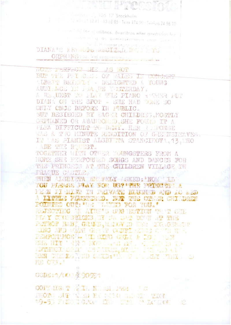 INDUSTRIAL INDIVIDUAL PRINCESS CONCERT DIANA TOGETHER WALES - Vintage Photograph