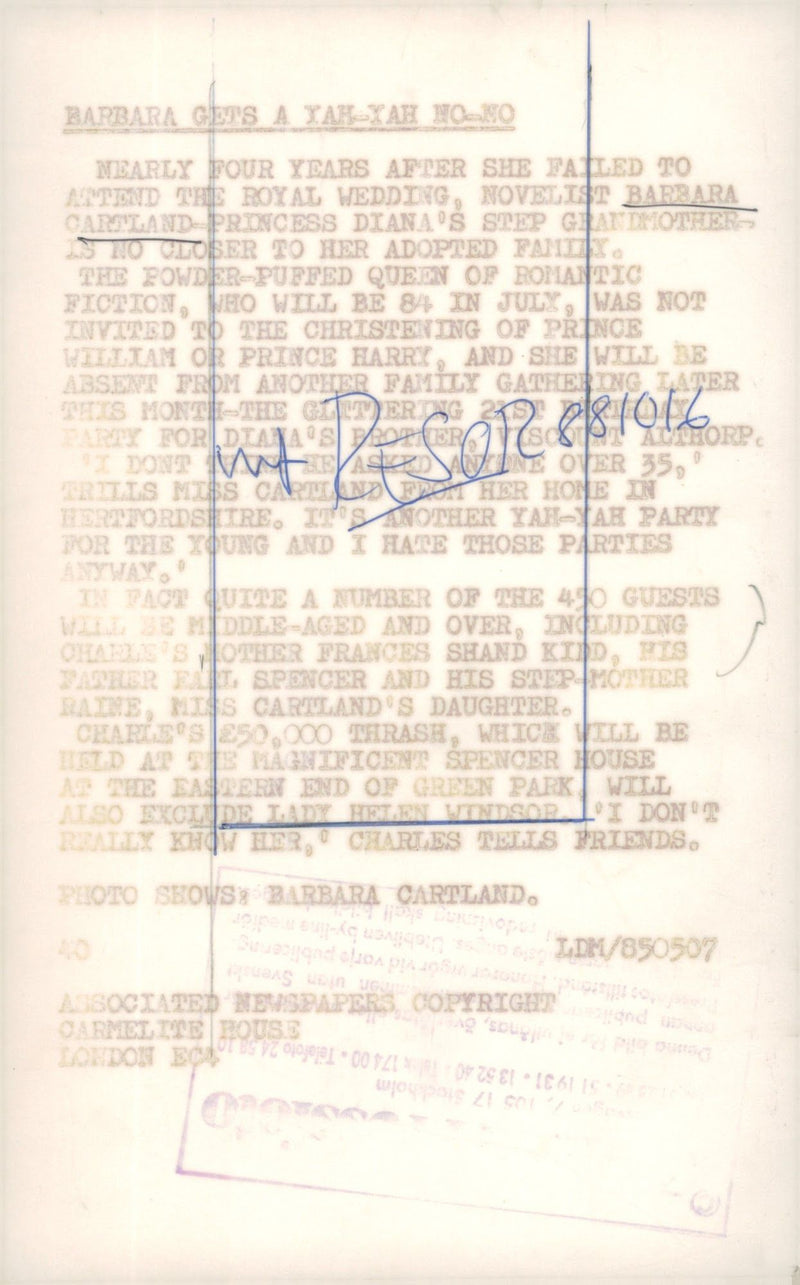 Barbara Cartland out in the garden with her two dogs - Vintage Photograph