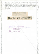 A similar pair Jeanette Johansson shoes in beige leather who disappeared in connection with the murder. - Vintage Photograph