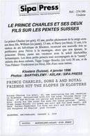 Prince Charles during a skiing holiday in Switzerland. - Vintage Photograph