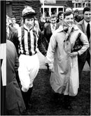 Prince Charles along with an unknown woman at Sandown - Vintage Photograph