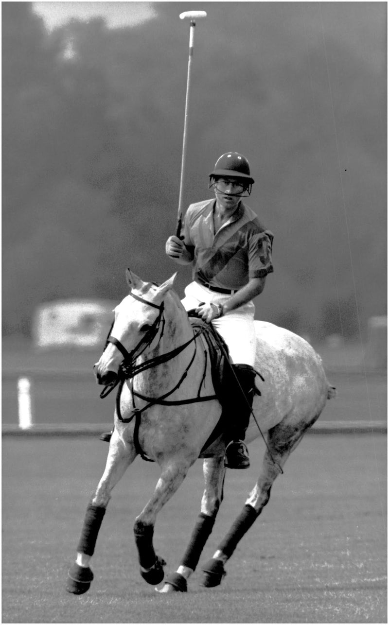 Princess Diana play polo - Vintage Photograph