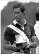 Prince Charles shows up the price he won the polo match - Vintage Photograph