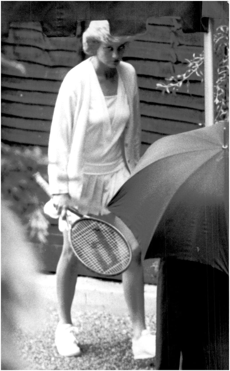 Princess Diana on the way to her tennis lesson - Vintage Photograph