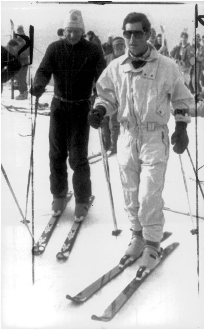 Prince Charles enjoys the ski holiday - Vintage Photograph