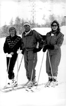 Princess Diana, Prince Charles and Sarah Fergusson enjoying a ski holiday - Vintage Photograph