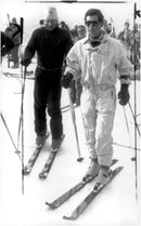 Prince Charles enjoys the ski holiday - Vintage Photograph