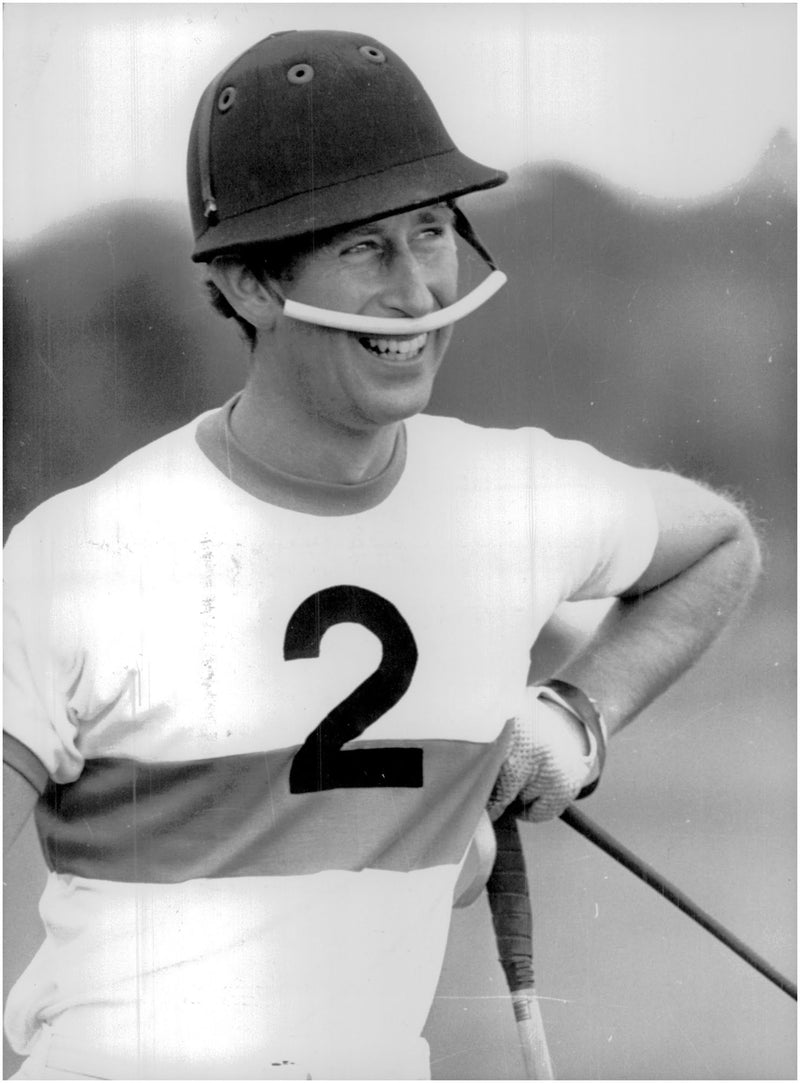 Prince Charles taking part in a polo tournament - Vintage Photograph