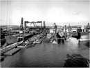The largest ships built in the large building dock at Eriksberg. The smaller, mainly product tankers being built at Eriksberg and Lindholmen. - Vintage Photograph