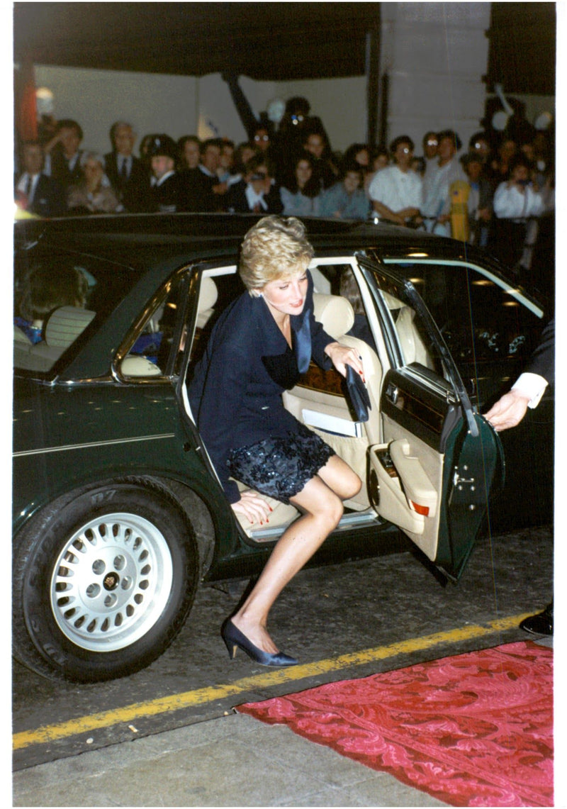 Princess Diana arrives at the London Palladium - Vintage Photograph