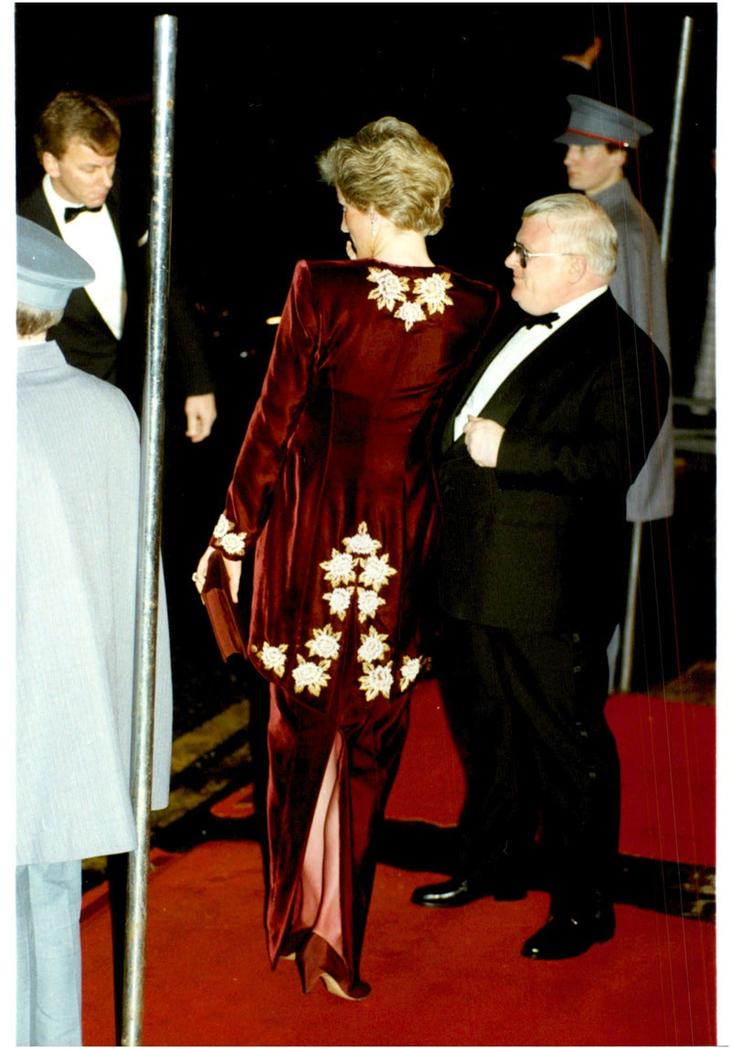 Princess Diana at premiere of Steel Magnolias - Vintage Photograph