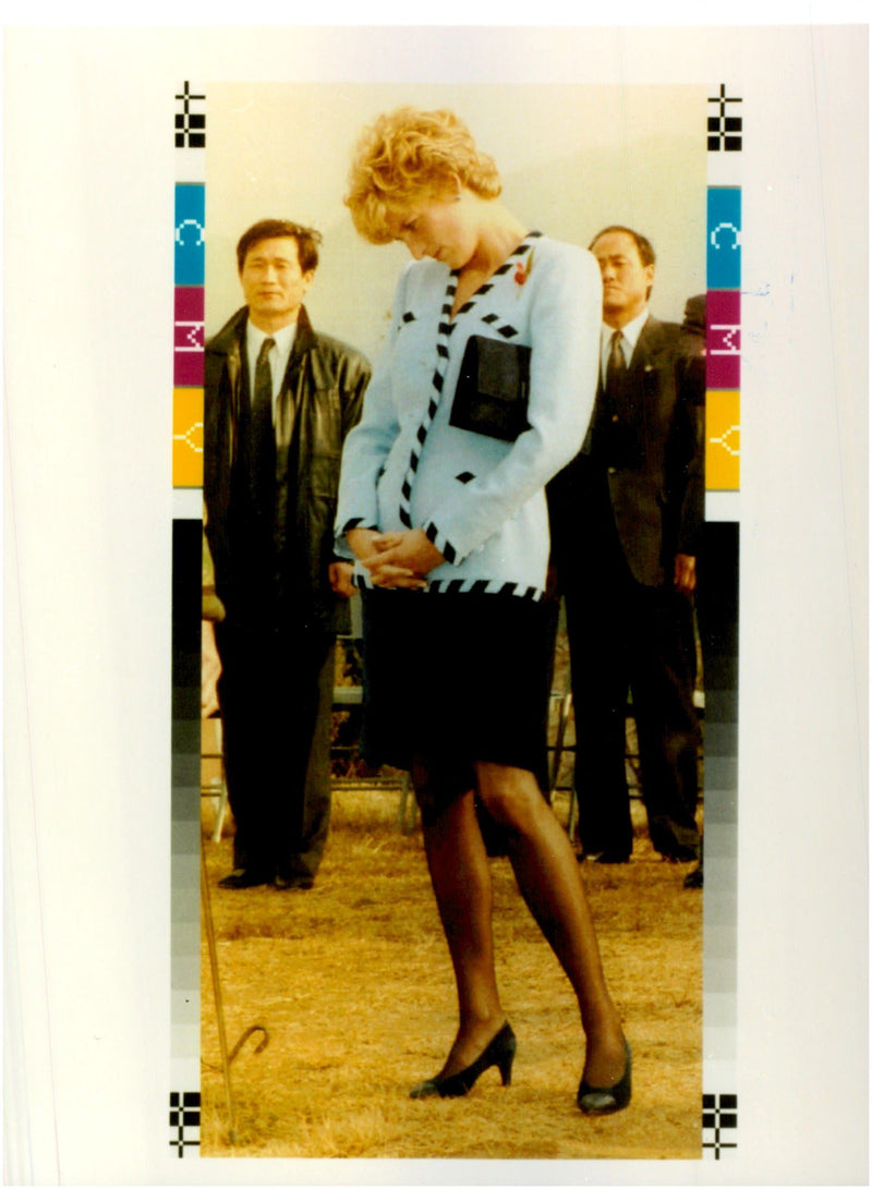 Princess Diana during her visit to Korea - Vintage Photograph