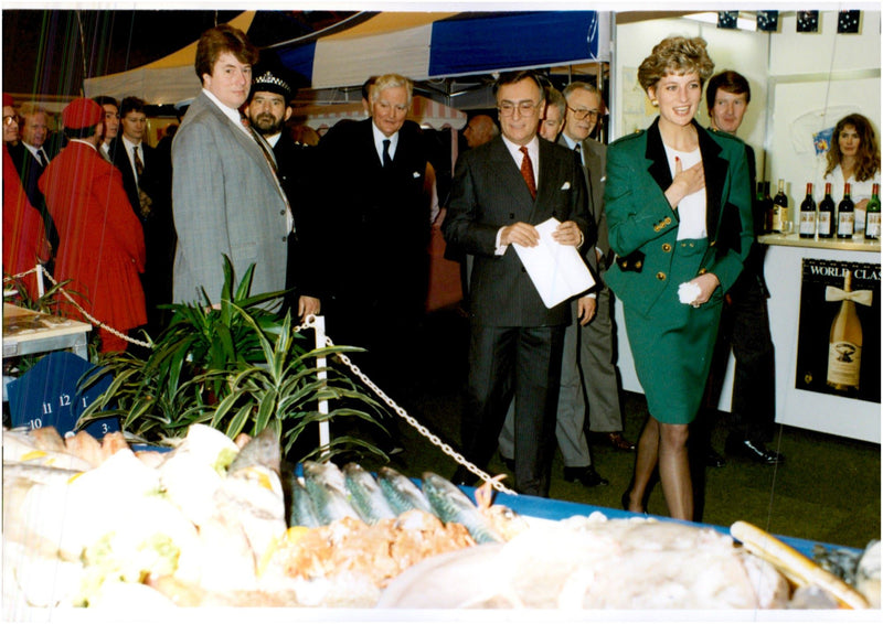 Princess Diana visits an exhibition at Earls Court - Vintage Photograph