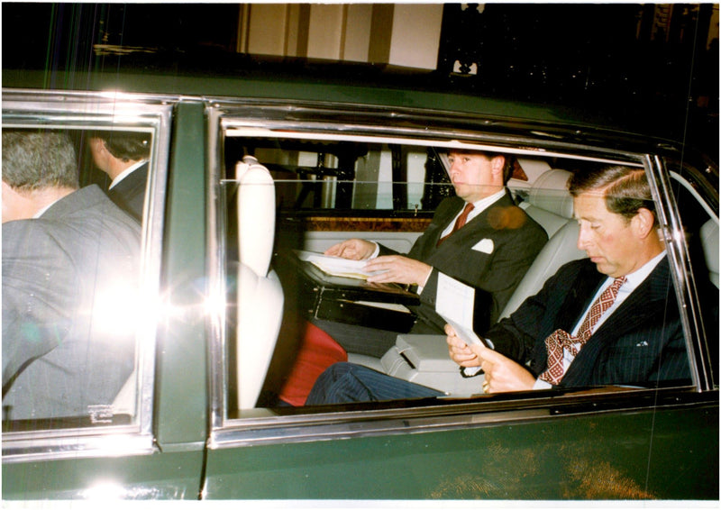 Prince Charles on his way to the Danish Queen Margrethe's summarhus - Vintage Photograph