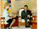 Princess Diana and Prince Charles at the presidential palace - Vintage Photograph