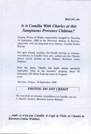 Prince Charles with girlfriend Camilla Parker Bowles during a vacation in France. - Vintage Photograph