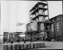 Bergviks Hart Products AB resin columns, wherein from the 180 hot resin is dropped in tankers - Vintage Photograph