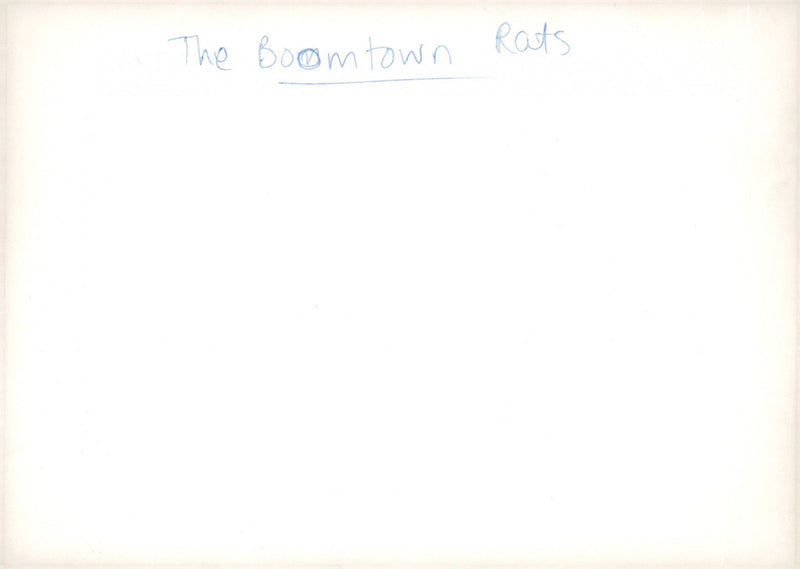 Irish The Boomtown Rats consisting of Simon Crowe, Pete Briquette, Gerry Cott, Garry Roberts, Johnny Fingers and Bob Geldof. - Vintage Photograph