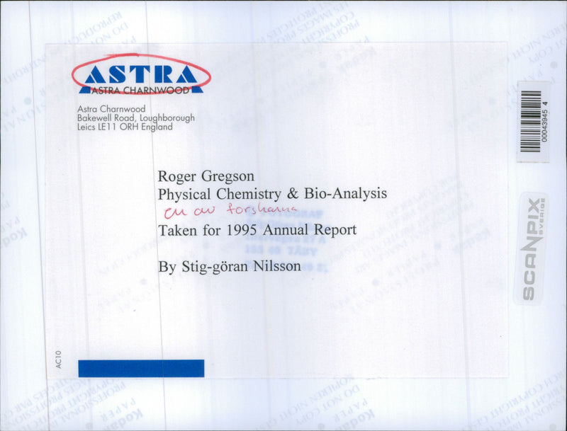 Atrsa Roger Gregson one of the researchers - Vintage Photograph