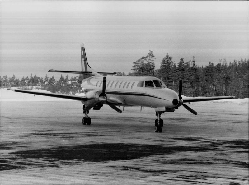 AMA flown new Fairchild Metro II 19 PRX to be operated on the routes Stockholm Bromma - Linkoping - Gothenburg. - Vintage Photograph