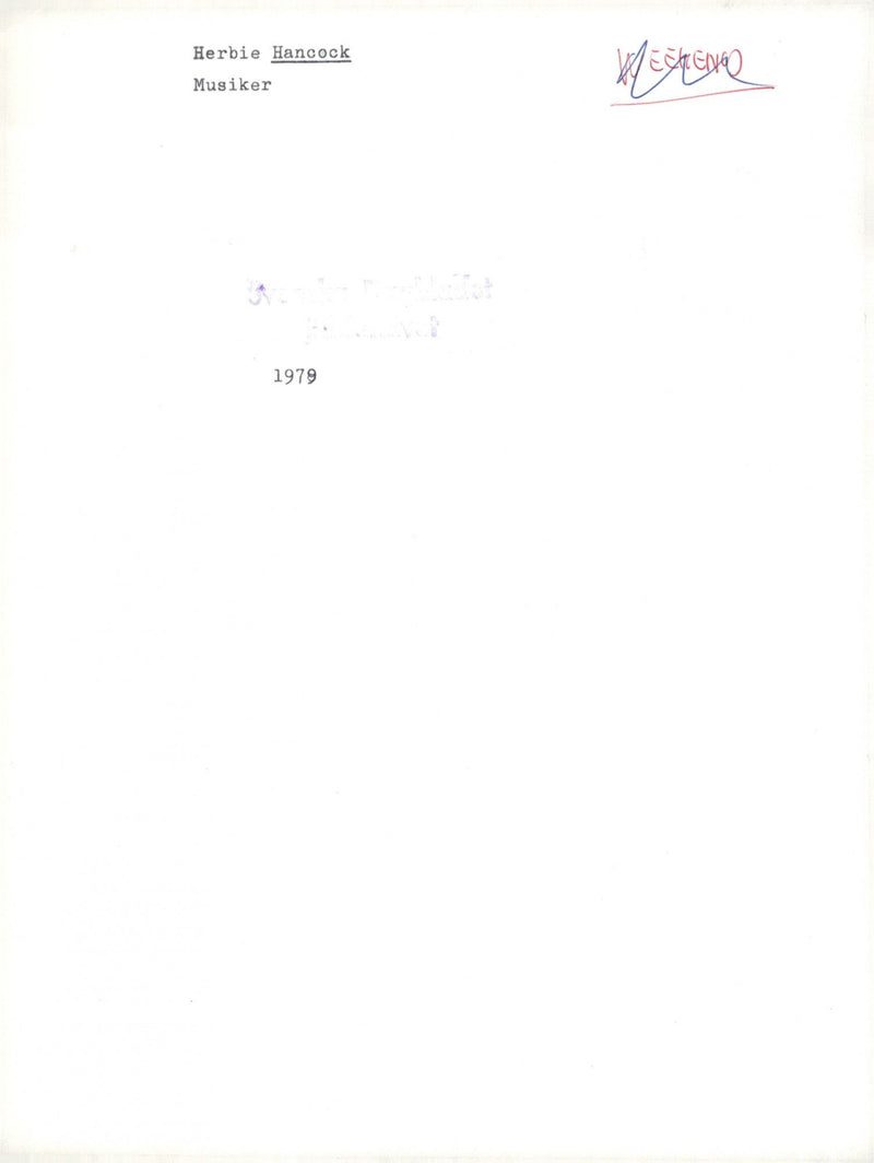 Musician Herbie Hancock - Vintage Photograph