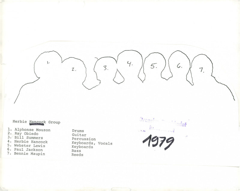 Musician Herbie Hancock with his band - Vintage Photograph