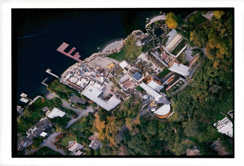 Bill Gates House is under construction - Vintage Photograph