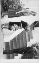 Princess Diana and Prince William on school visits. - Vintage Photograph