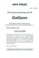 John Galliano with the model Naomi Campbell on his side during his spring summer fashion show - Vintage Photograph