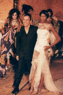John Galliano with the model Naomi Campbell on his side during his spring summer fashion show - Vintage Photograph