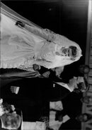 Princess Marie-Astrid and her husband Duke Christian von Habsburg-Lothringen at their wedding. - Vintage Photograph