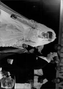 Princess Marie-Astrid and Duke Christian von Habsburg-Lothringen at their wedding. - Vintage Photograph