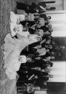 Family picture taken in conjunction with the marriage between Marie-Astrid and Duke Christian von Habsburg-Lothringen - Vintage Photograph