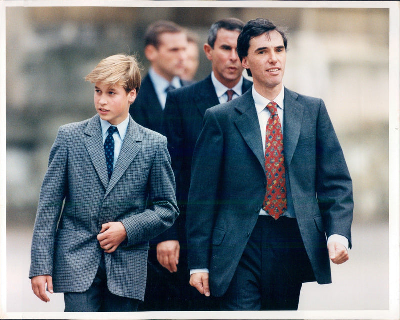 Prince William and Dr. Andrew Gailey, Prince of the Prince at Eton Collage. - Vintage Photograph